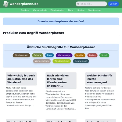 Screenshot wanderplaene.de