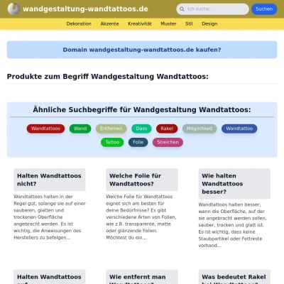 Screenshot wandgestaltung-wandtattoos.de