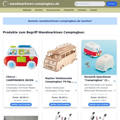 Screenshot wandmarkisen-campingbus.de