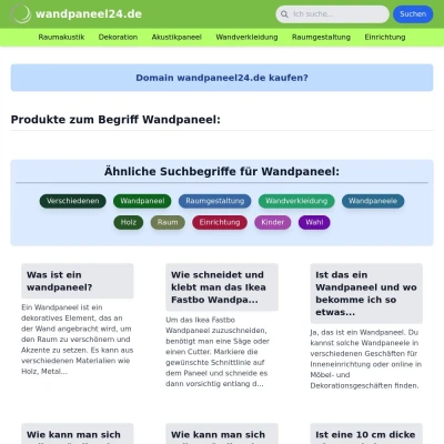 Screenshot wandpaneel24.de