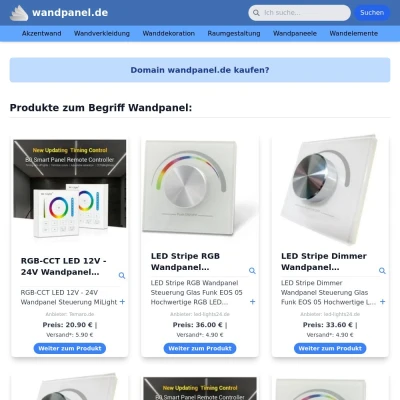 Screenshot wandpanel.de