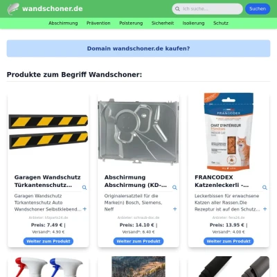 Screenshot wandschoner.de