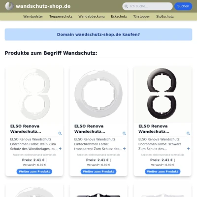 Screenshot wandschutz-shop.de