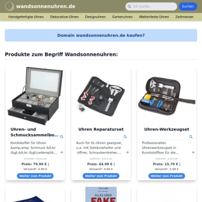 Screenshot wandsonnenuhren.de