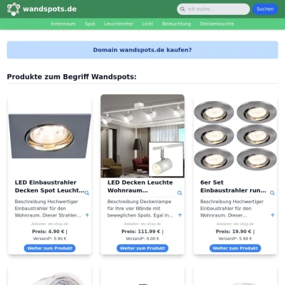 Screenshot wandspots.de