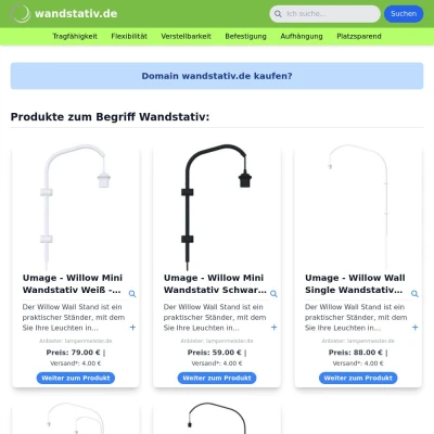Screenshot wandstativ.de