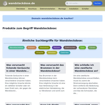 Screenshot wandsteckdose.de