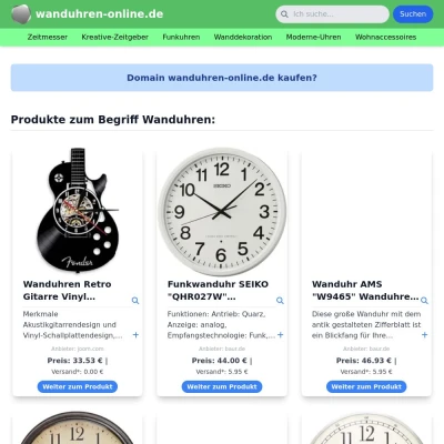 Screenshot wanduhren-online.de