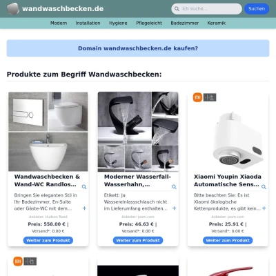 Screenshot wandwaschbecken.de