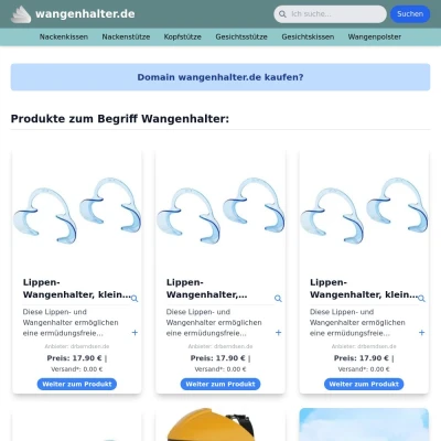 Screenshot wangenhalter.de