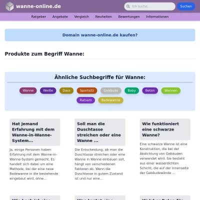 Screenshot wanne-online.de