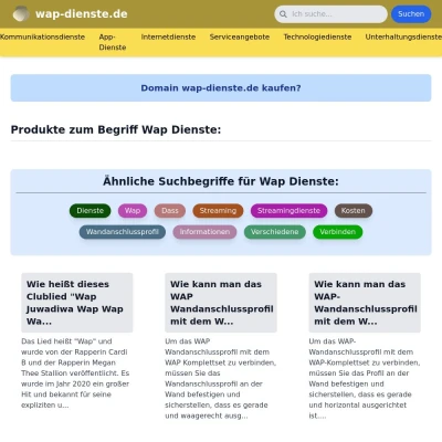 Screenshot wap-dienste.de