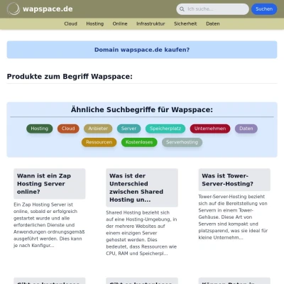 Screenshot wapspace.de