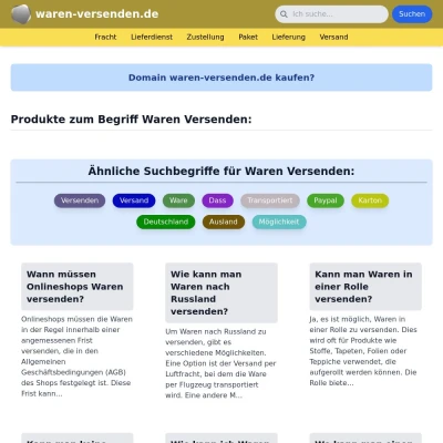 Screenshot waren-versenden.de