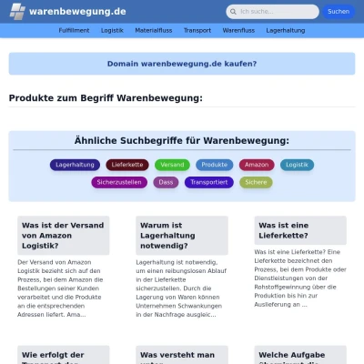 Screenshot warenbewegung.de