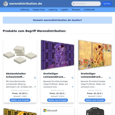 Screenshot warendistribution.de