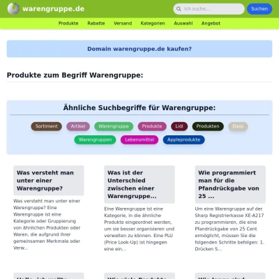 Screenshot warengruppe.de