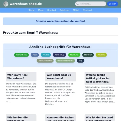 Screenshot warenhaus-shop.de