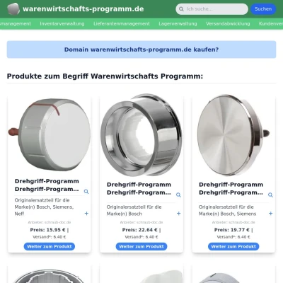 Screenshot warenwirtschafts-programm.de