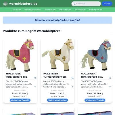 Screenshot warmblutpferd.de