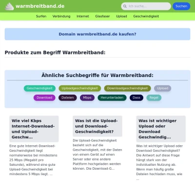 Screenshot warmbreitband.de