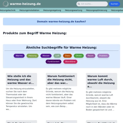 Screenshot warme-heizung.de