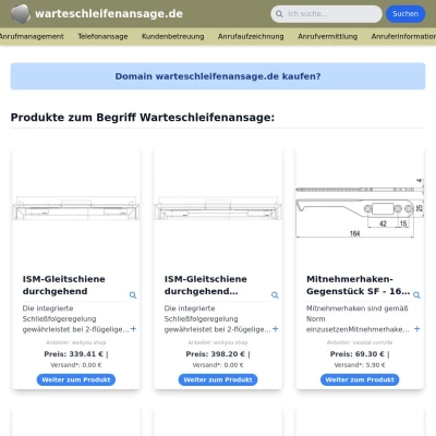 Screenshot warteschleifenansage.de