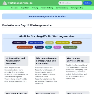 Screenshot wartungsservice.de