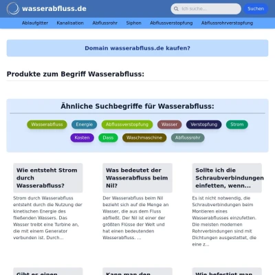 Screenshot wasserabfluss.de