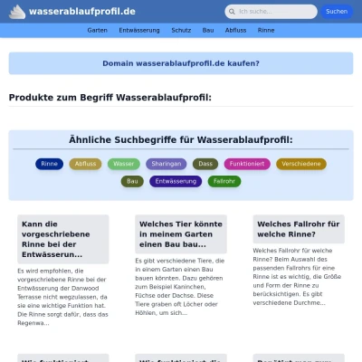 Screenshot wasserablaufprofil.de