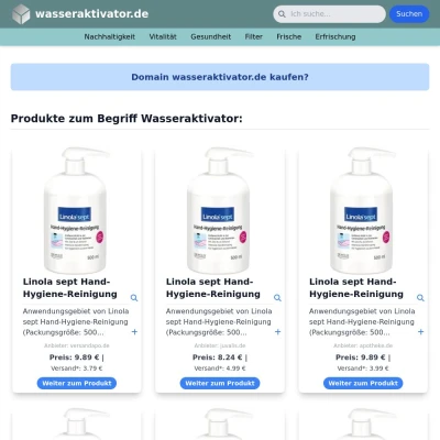 Screenshot wasseraktivator.de