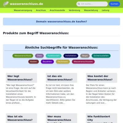 Screenshot wasseranschluss.de