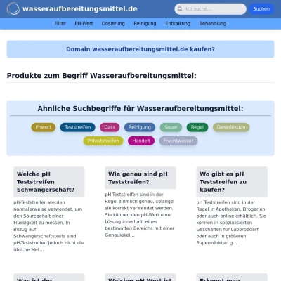 Screenshot wasseraufbereitungsmittel.de