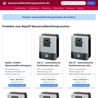 Screenshot wasseraufbereitungssystem.de