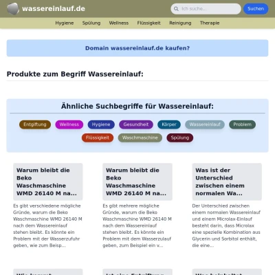 Screenshot wassereinlauf.de