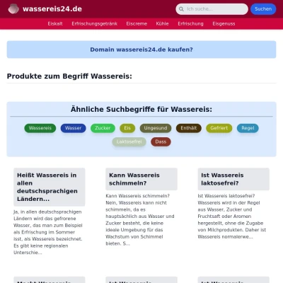 Screenshot wassereis24.de