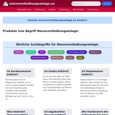 Screenshot wasserentkalkungsanlage.eu