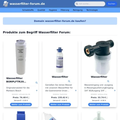 Screenshot wasserfilter-forum.de
