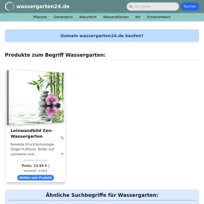 Screenshot wassergarten24.de