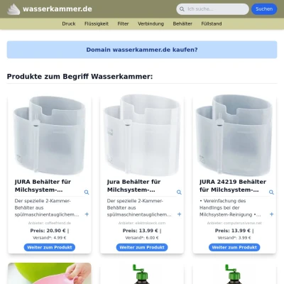 Screenshot wasserkammer.de