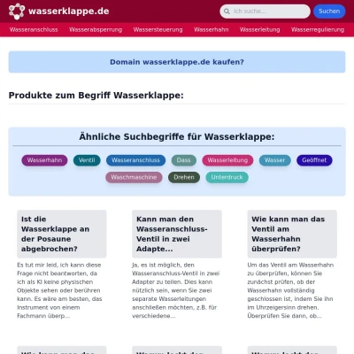 Screenshot wasserklappe.de