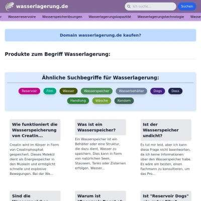 Screenshot wasserlagerung.de