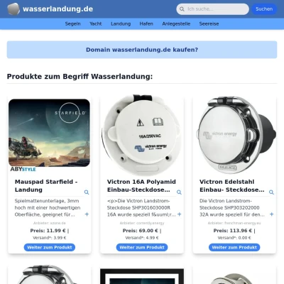 Screenshot wasserlandung.de