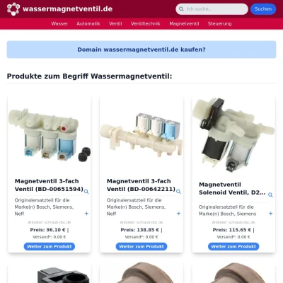 Screenshot wassermagnetventil.de