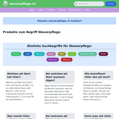 Screenshot wasserpflege.ch