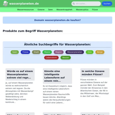 Screenshot wasserplaneten.de