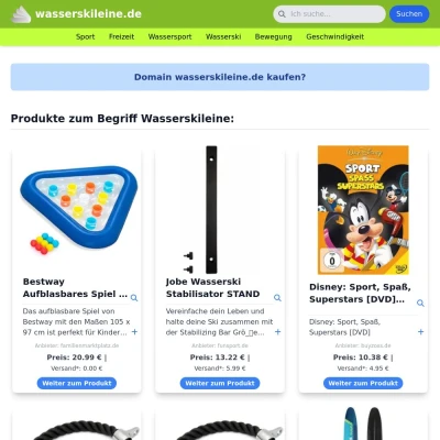 Screenshot wasserskileine.de