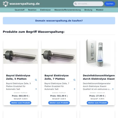 Screenshot wasserspaltung.de