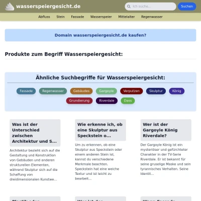 Screenshot wasserspeiergesicht.de