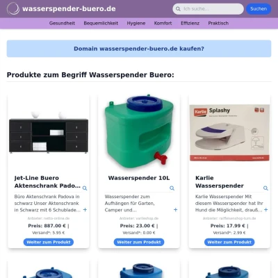 Screenshot wasserspender-buero.de